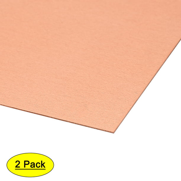 uxcell Copper Sheet Metal Copper Plates 5.9 Length x 5.9 Width x 0.02 Thick 
